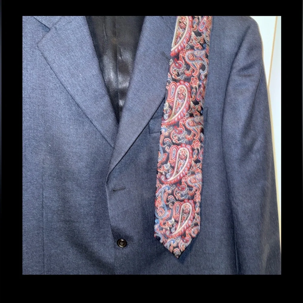 Hickey Freeman Ltd. Luxury Silk Blend Blazer Jacket Slate Blue | Union Made 42R